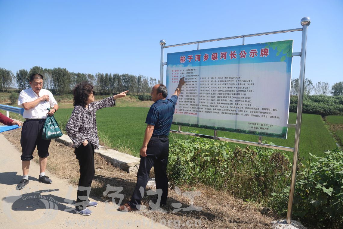 民间河湖长运建立实地查看东排子河