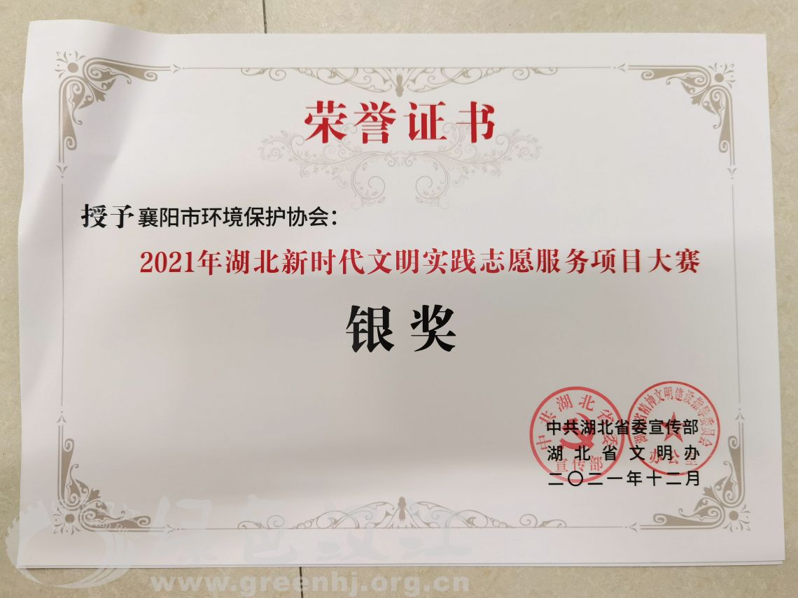 我会荣获湖北省新时代文明实践志愿服务项目大赛银奖